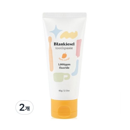 블랑키즐 유아용 치약 애플망고향 60g, 2개