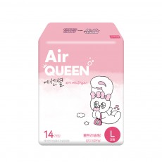 [에어퀸/국내생산] 순면감촉 에센셜 생리대 대형 (14P) [무료배송]
