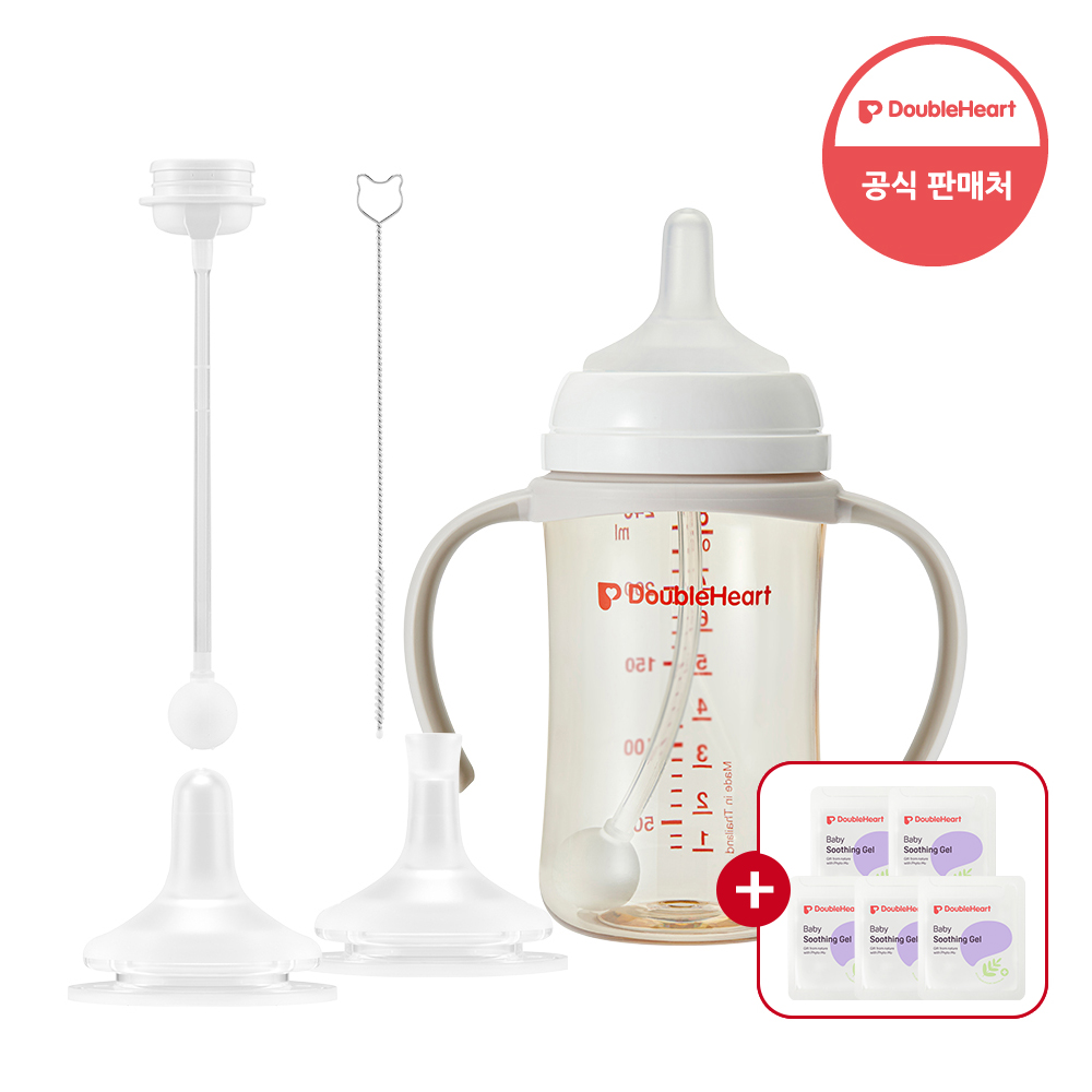 [더블하트인기]더블하트 이유실감 빨대꼭지+추빨대&브러시세트+사은품