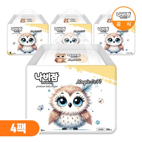 [나비잠] ★행사 진행중★ NEW 매직소프트 팬티 대형 30매x4팩