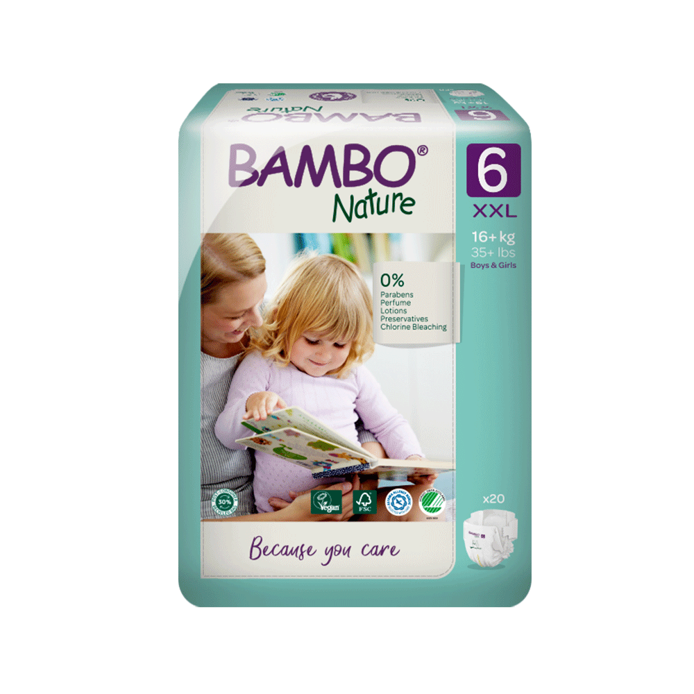 [밤보네이처] 밤보 그린 기저귀 6단계 밴드형 20P x 1팩