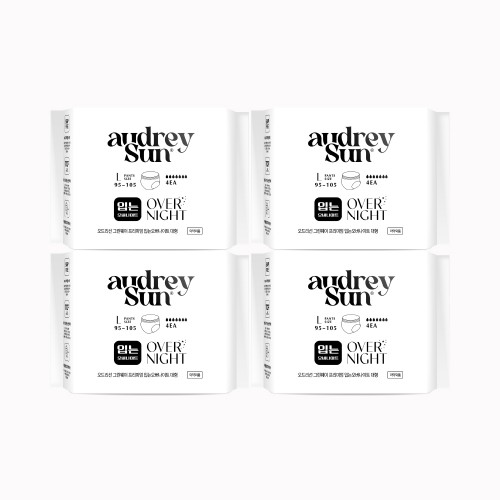 [오드리선] 그린웨이 프리미엄 입는 오버나이트 대형 4P  X 4팩