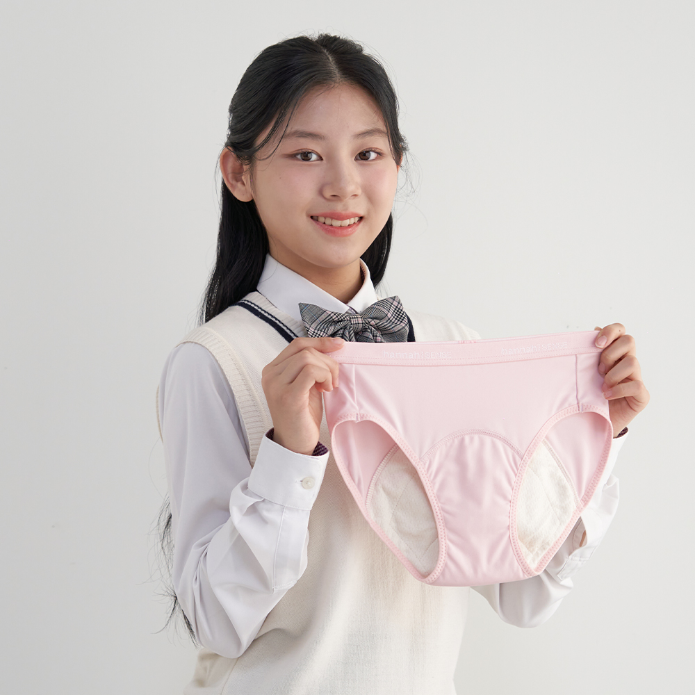 [한나패드] 한나센스 주니어 파스텔 생리팬티 1장 (입는생리대)