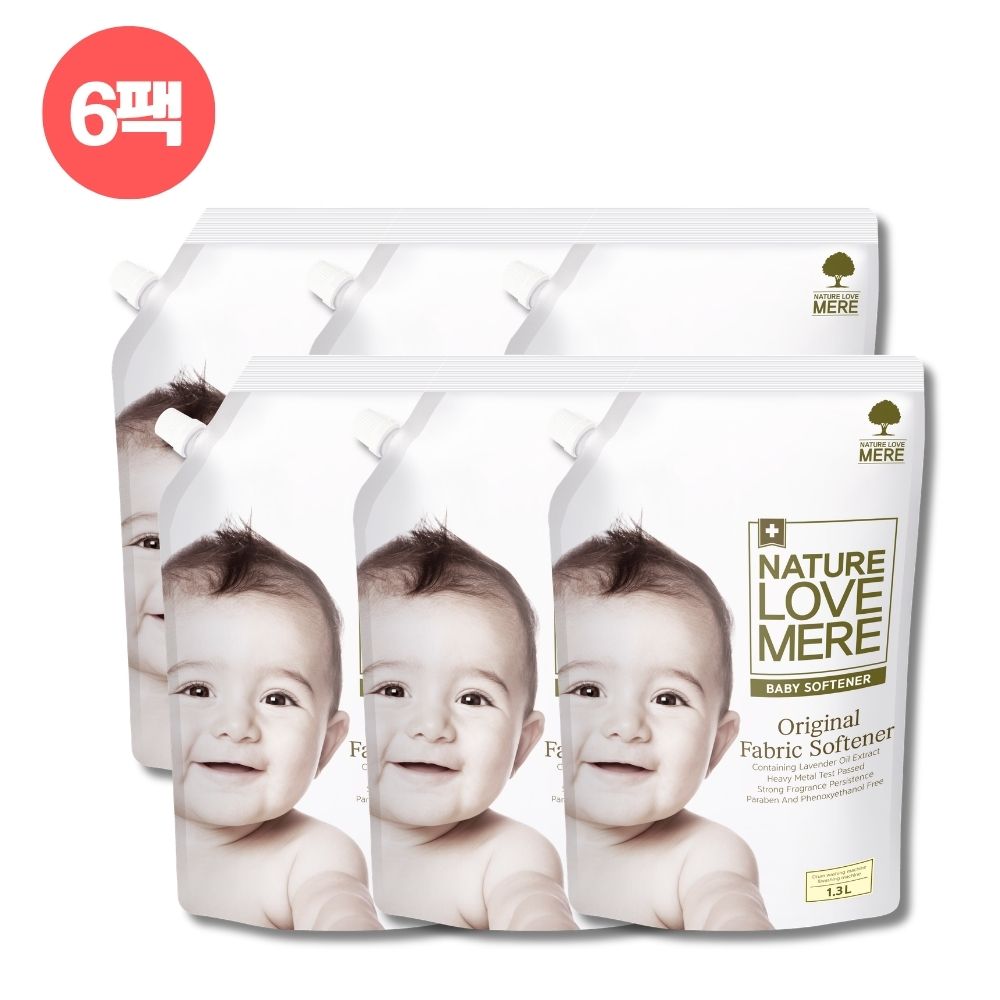 [네이쳐러브메레] 아기 섬유유연제 리필형 1300ml 6팩