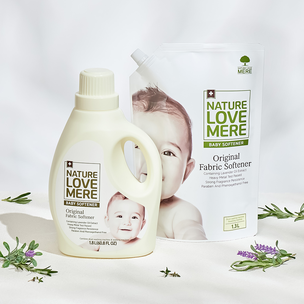 [네이쳐러브메레] 아기 섬유유연제 용기형 1800ml 1개 + 리필형 1300ml 3팩