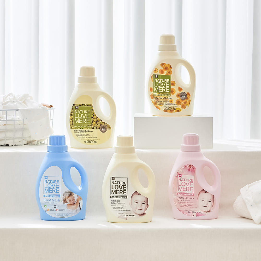 [네이쳐러브메레] 아기 섬유유연제 용기형 1800ml 1개 + 리필형 1300ml 3팩