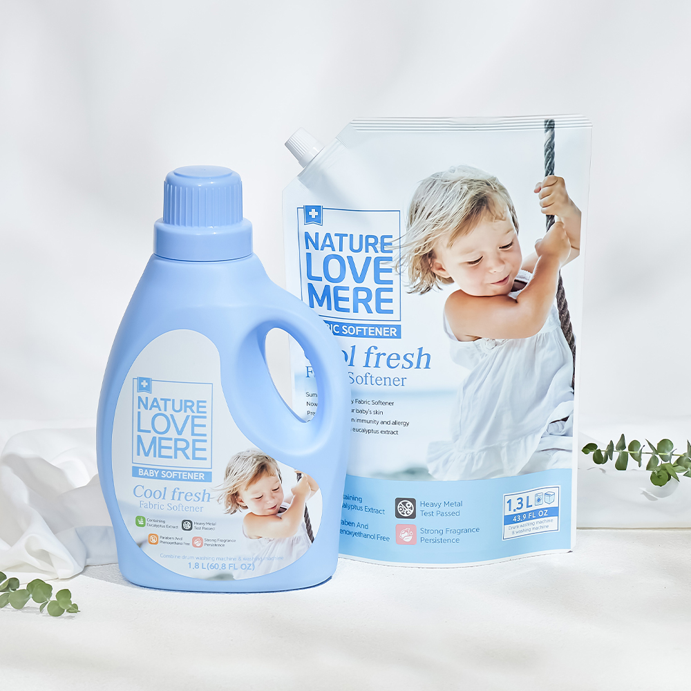 [네이쳐러브메레] 아기 섬유유연제 용기형 1800ml 1개 + 리필형 1300ml 3팩