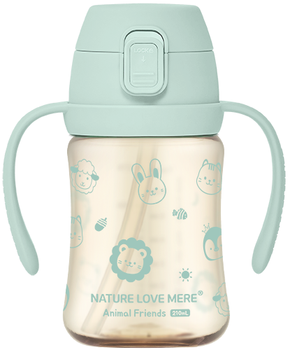 [네이쳐러브메레] 애니멀프렌즈 PPSU 원터치 빨대컵 210ml 1개(색상 선택)