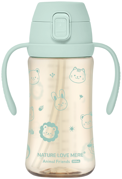 [네이쳐러브메레] 애니멀프렌즈 PPSU 원터치 빨대컵 300ml 1개(색상 선택)