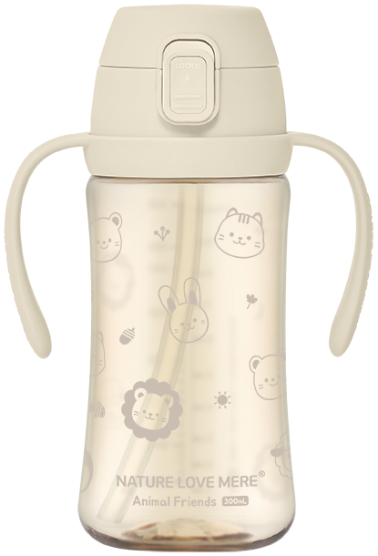 [네이쳐러브메레] 애니멀프렌즈 PPSU 원터치 빨대컵 300ml 1개(색상 선택)