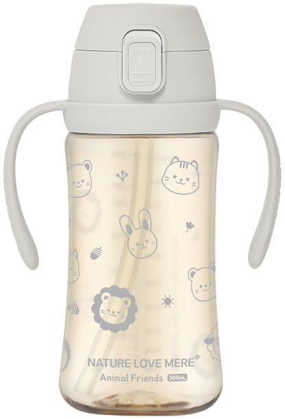[네이쳐러브메레] 애니멀프렌즈 PPSU 원터치 빨대컵 300ml 1개(색상 선택)